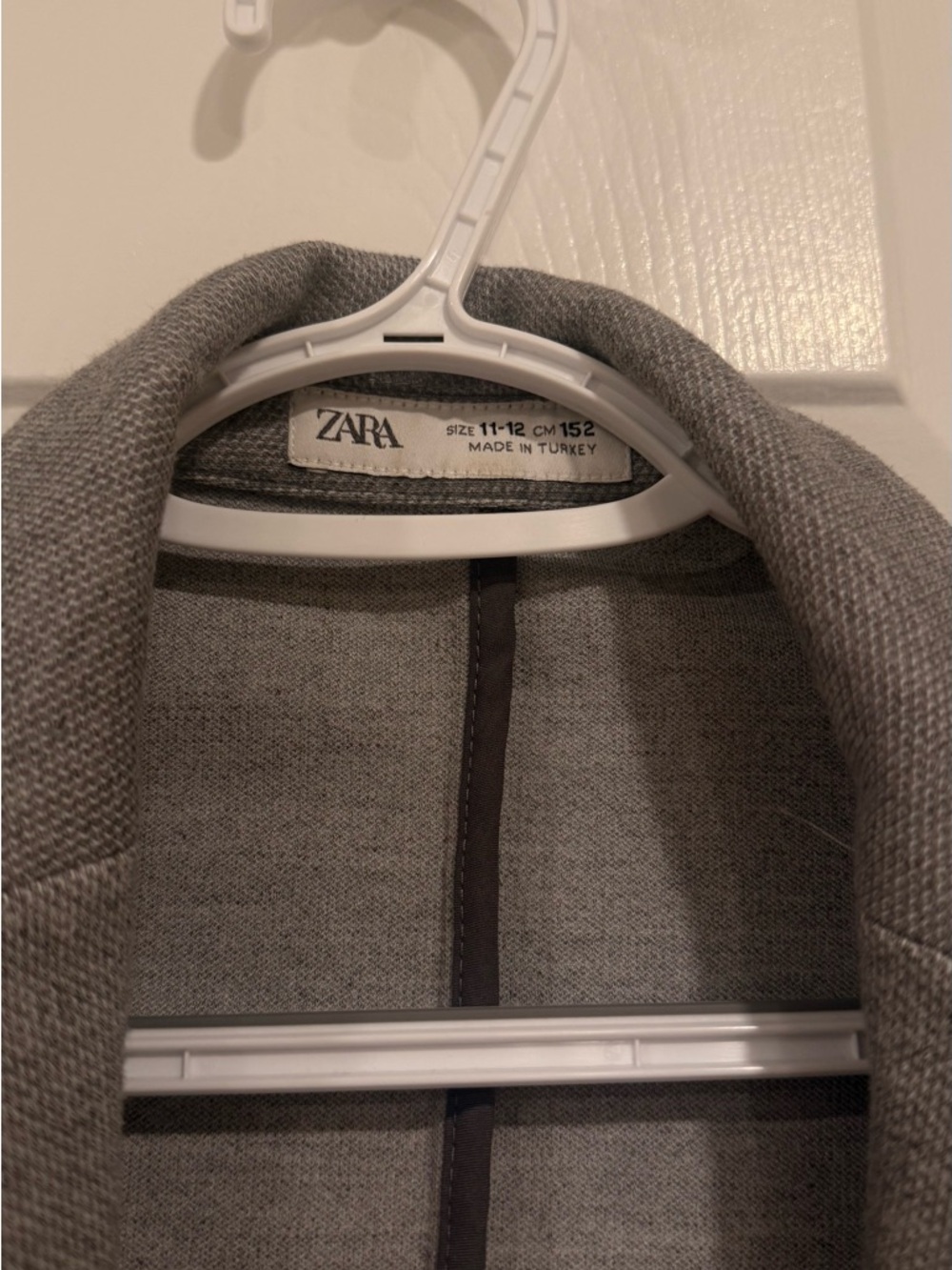 ZARA Gray Knit-Texture Blazer